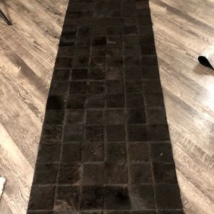 Cowhide patchwork runner